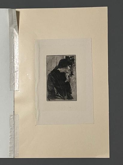 After Albert BESNARD (1849-1934) Tristesse...