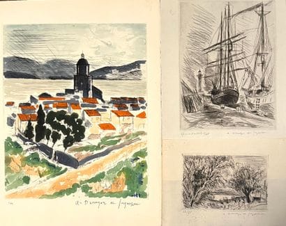 André DUNOYER de SEGONZAC (1884-1974) Saint-Tropez...