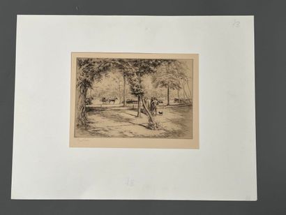 After Edgard CHAHINE (1874-1947) Au bois...