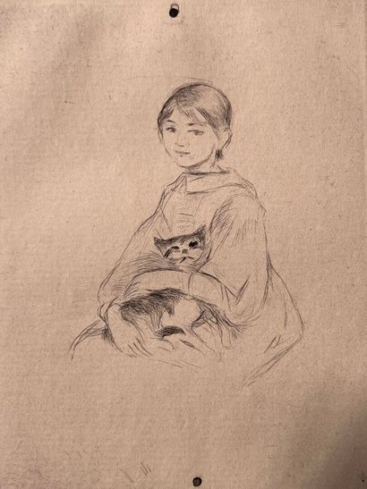 After Berthe MORISOT (1841-1895) Jeune fille...