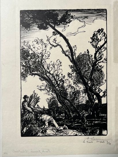 After Auguste LEPERE (1849-1918) Fin de journée...