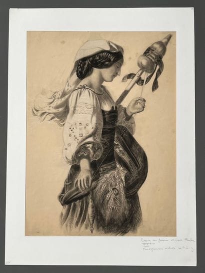 [Drawing]. [Charcoal]. FRENCH SCHOOL OF THE...