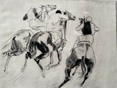 After René BOUET WILLAUMEZ (1900-1979) Departure...