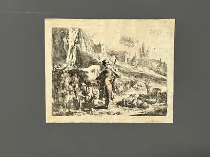 After Nicolas BERGHEM (1620-1683), engraved...