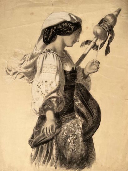 [Drawing]. [Charcoal]. FRENCH SCHOOL OF THE...