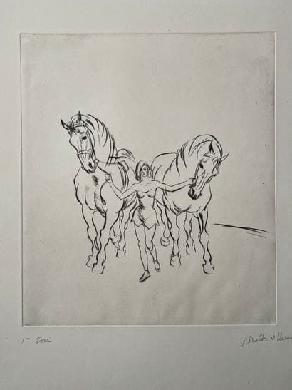 After René BOUET WILLAUMEZ (1900-1979) Woman...
