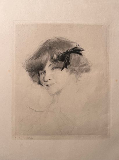 After Edgar CHAHINE (1874-1947) Rita, tête...
