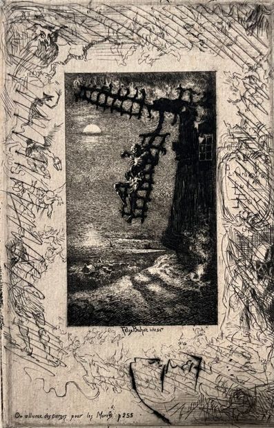 After Félix BUHOT (1847-1898) On allume des...