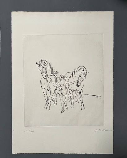 After René BOUET WILLAUMEZ (1900-1979) Woman...