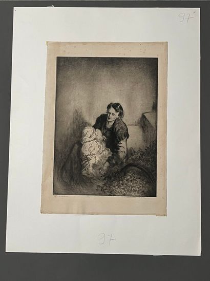 After Edgar CHAHINE (1874-1947) La marchande...