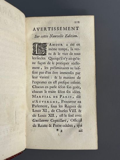 MARTIAL D'AUVERGNE. Les arrets d'amour, avec...