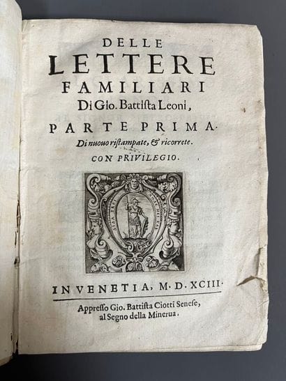 [Sixteenth-century book]. LEONI (Giovanni...