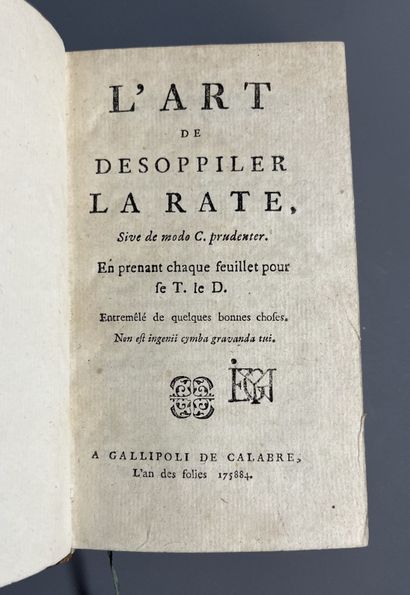 [PANCKOUCKE (C.-J.)]. L'Art de desoppiler...