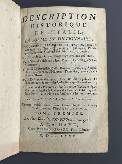 DESCRIPTION HISTORIQUE DE L'ITALIE en forme...