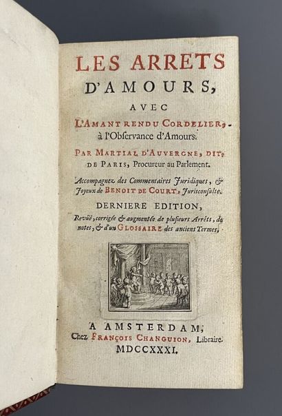 MARTIAL D'AUVERGNE. Les arrets d'amour, avec...