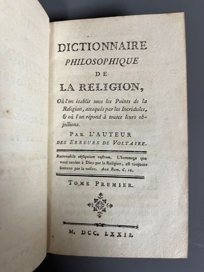 [NONNOTTE (Claude-François)]. Dictionnaire...