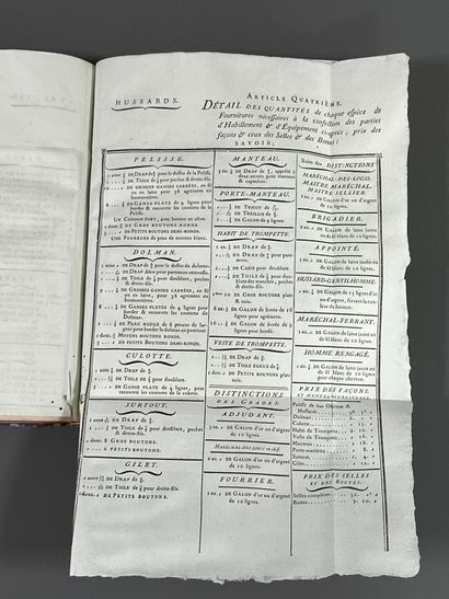 [Militaria]. [Costume]. REGULATION ARRÊTÉ...