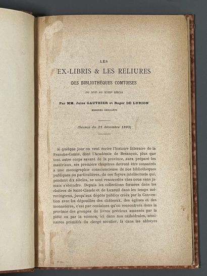 [Bookplates. Bibliophily]. [Franche-Comté]....