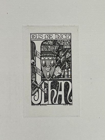 [Bookplates. Bibliophily]. [Laons]. HENNEZEL...