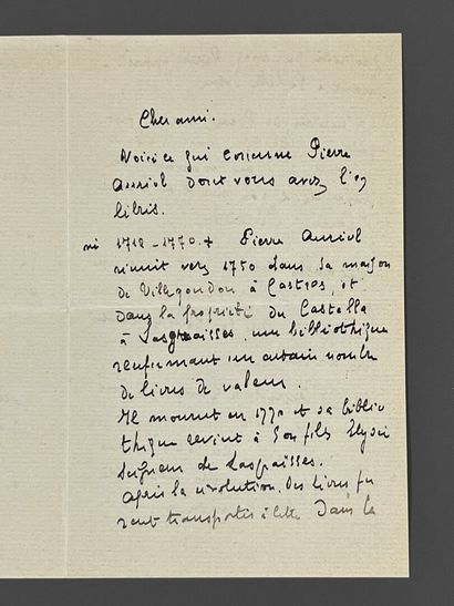 [Bookplates. Bibliophily]. [Aude]. JOURDANNE...