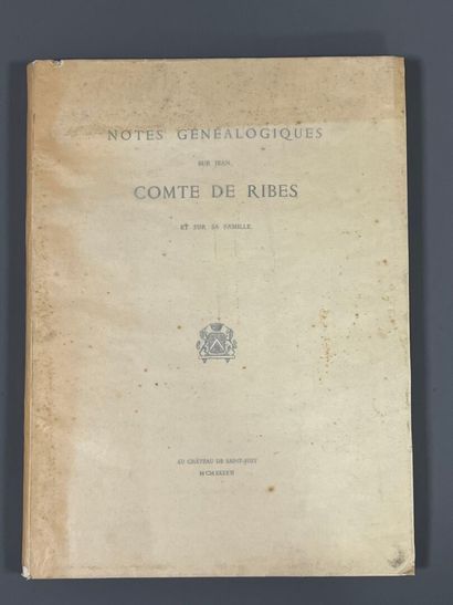 [Genealogy]. [Ribes]. NOTES GÉNÉALOGIQUES...