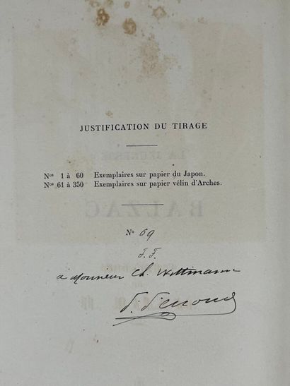 HANOTAUX (Gabriel), VICAIRE (Gabriel). Balzac's...