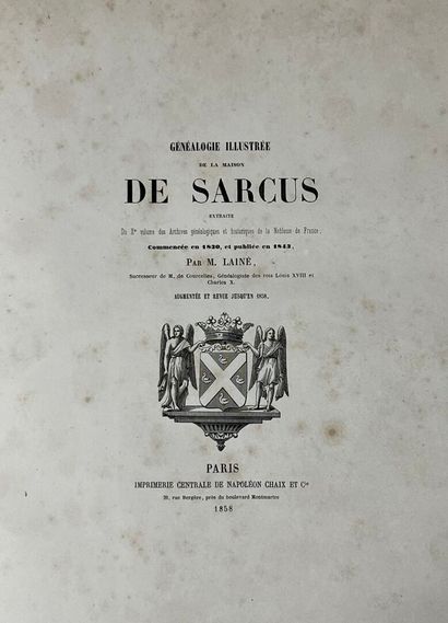 [Genealogy]. LAINÉ (Louis). Généalogie illustrée...