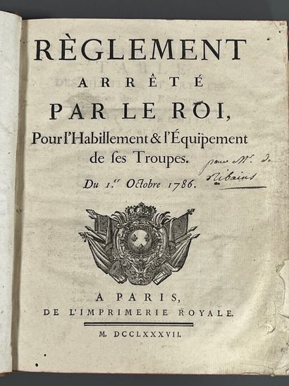 [Militaria]. [Costume]. REGULATION ARRÊTÉ...