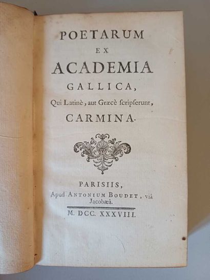 [Neo-latins]. POETARUM ex Academia Gallica,...