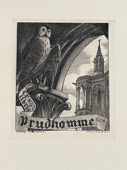 [Bookplates. Bibliophily]. [Laons]. HENNEZEL...