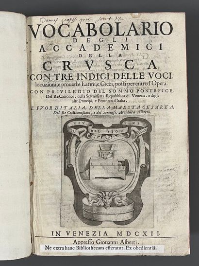 [SALVIATI (Leonardo)], ed. ; [DE ROSSI (Bastiano)],...