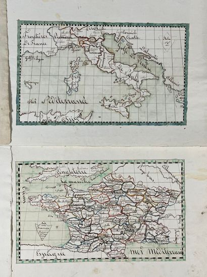 [Manuscript]. [Atlas]. Set of 10 handwritten...