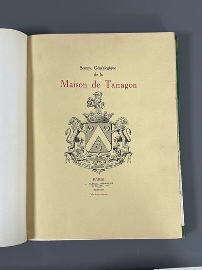 [Genealogy]. [TARRAGON (Adrien de)]. Somme...