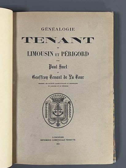 [Genealogy]. HUET (Paul), TENANT DE LA TOUR...