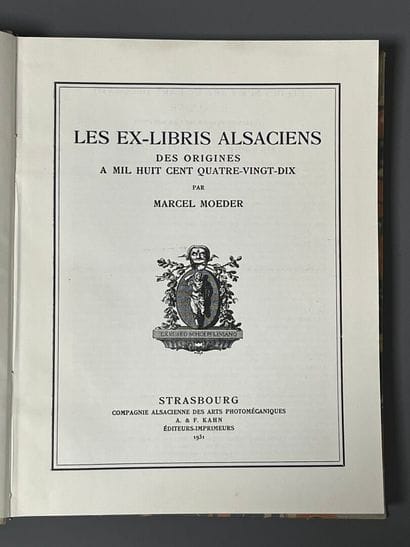 [Bookplates. Bibliophily]. [Alsace]. MOEDER...