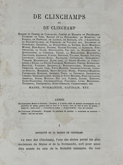 [Genealogy]. NOULENS (Joseph). Maison de...