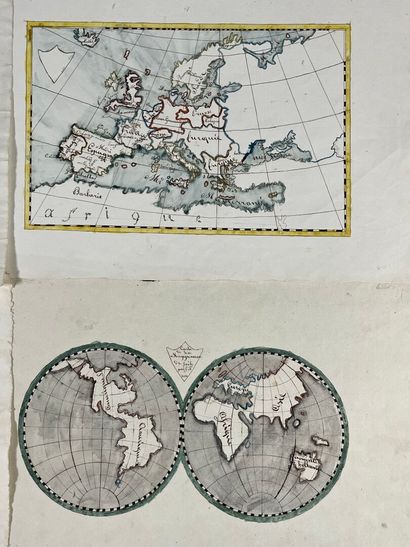 [Manuscript]. [Atlas]. Set of 10 handwritten...