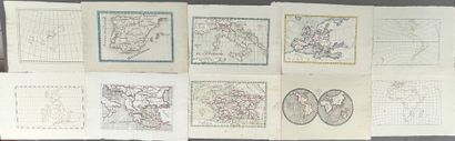 [Manuscript]. [Atlas]. Set of 10 handwritten...