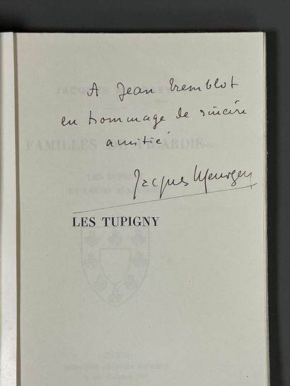 [Genealogy]. MEURGEY DE TUPIGNY (Jacques)....