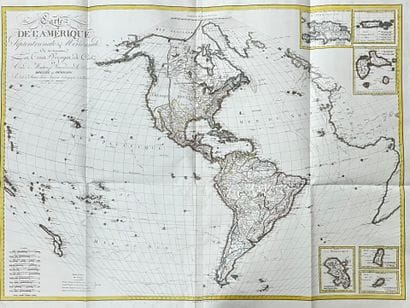 [Geographic map]. [Americana]. HÉRISSON (Eustache)....
