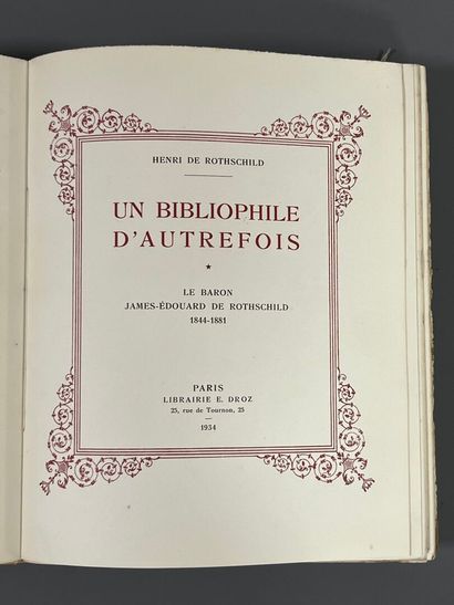 [Bibliophily]. ROTHSCHILD (Henri de). Un...