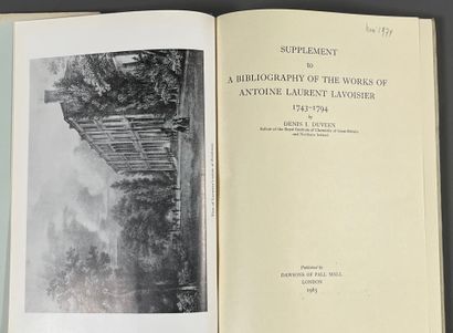 [Bibliography. Sciences]. DUVEEN (Denis I.),...