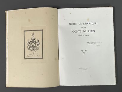 [Genealogy]. [Ribes]. NOTES GÉNÉALOGIQUES...