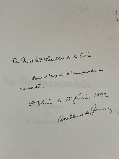 [Genealogy]. GUERRY (Amblard de). La Rochejaquelein....