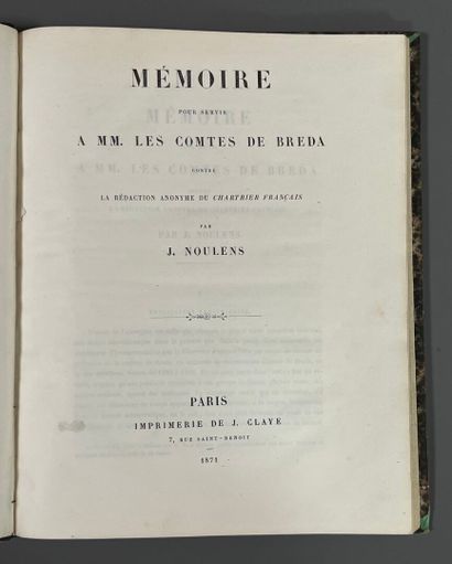 [Genealogy. Heraldry]. NOULENS (Joseph)....