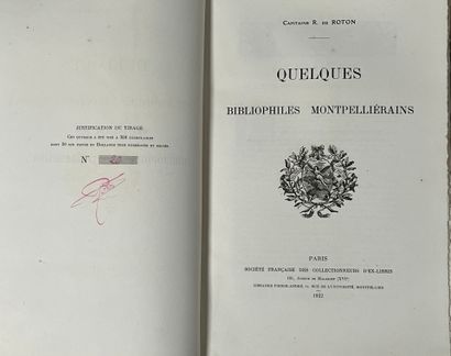 [Bookplates. Bibliophily]. [Montpellier]....