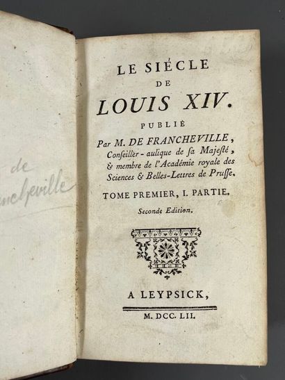 [VOLTAIRE]. The Century of Louis XIV. Published...