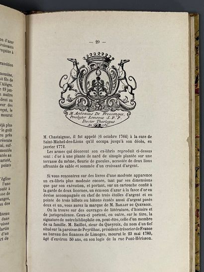 [Bookplates. Bibliophily]. [Limousin]. FRAY-FOURNIER...