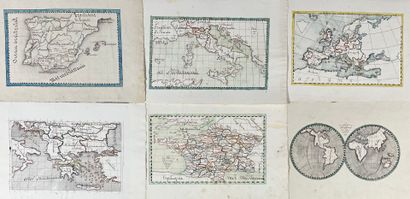 [Manuscript]. [Atlas]. Set of 10 handwritten...