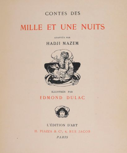 DULAC. CONTES DES MILLE ET UNE NUITS. Adaptés...